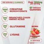 MuscleBoost Vegan Creatine BCAA Gummies - 60 Count