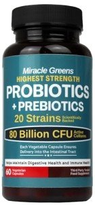 80 Billion CFU Probiotics for Digestive Health