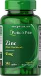 Puritan's Pride Zinc 50 mg, 250 Caplets