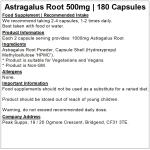 Astragalus Root 500mg - 180 Vegan Capsules