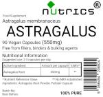 Nutrics® 550mg Astragalus Root Capsules - 90 Count