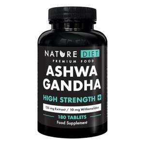 High Strength Ashwagandha 125 mg – 180 Vegan Tablets