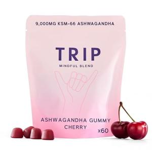 TRIP Ashwagandha Gummies, Cherry Flavor, 9000MG