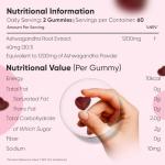 Ashwagandha Gummies 1200mg, Raspberry Flavor, 120 Count
