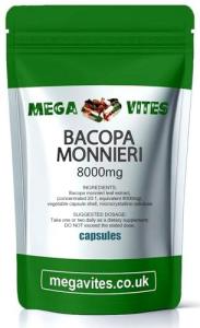 Bacopa Monnieri 8000mg Capsules - 30 Count