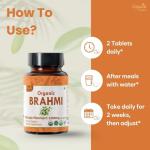 Organic Brahmi Tablets - 120 Count