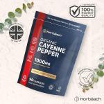 Organic Cayenne Pepper 1000mg - 90 Vegan Capsules