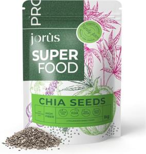 Organic Black Chia Seeds, 1kg - Omega 3 Boost