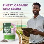 Organic Black Chia Seeds, 1kg - Omega 3 Boost