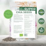 Organic Black Chia Seeds, 1kg - Omega 3 Boost