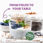 Organic Black Chia Seeds, 1kg - Omega 3 Boost