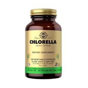 Solgar Chlorella 520 mg Vegetable Capsules, 100 Count