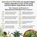 Organic Spirulina & Chlorella Tablets - 2000mg Daily