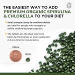Organic Spirulina & Chlorella Tablets - 2000mg Daily