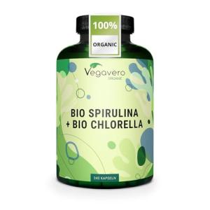 Organic Spirulina & Chlorella Capsules – 240 Count