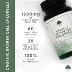 Organic Chlorella Capsules - 1200mg per Dose