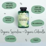 Organic Spirulina and Chlorella Capsules - High Strength