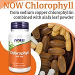 Now Foods Chlorophyll 100mg, 90 Vegan Capsules