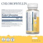 Solaray Chlorophyllin Detox Tablets - 60 Vegan Tabs