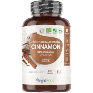 Organic Ceylon Cinnamon Capsules 1000mg - 180 Count
