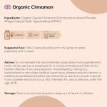 Organic Ceylon Cinnamon Capsules 1000mg - 180 Count