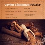 Organic Ceylon Cinnamon Powder - 450g Antioxidant