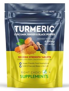 Turmeric, Ginger & Black Pepper High Strength Tablets