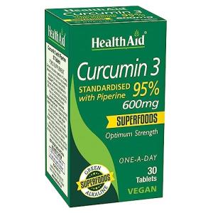 HealthAid Curcumin 3 Vegan Tablets - 30 Count
