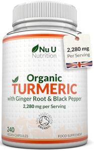 Organic Turmeric Ginger Black Pepper Capsules 2280mg