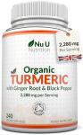 Organic Turmeric Ginger Black Pepper Capsules 2280mg