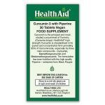 HealthAid Curcumin 3 Vegan Tablets - 30 Count