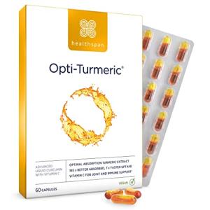 Healthspan Opti-Turmeric Liquid Curcumin 500mg Capsules