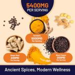 High Strength Turmeric 5400mg with Black Pepper