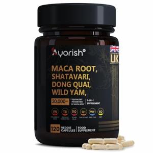 Ayorish Maca Root Extract 1000mg Capsules - 120 Count