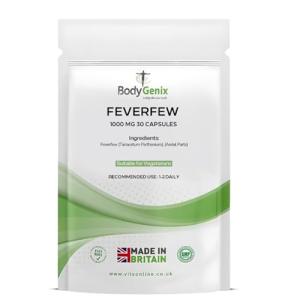 Bodygenix Feverfew 1000mg Capsules for Headache Relief