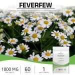 Bodygenix Feverfew 1000mg - Natural Headache Relief