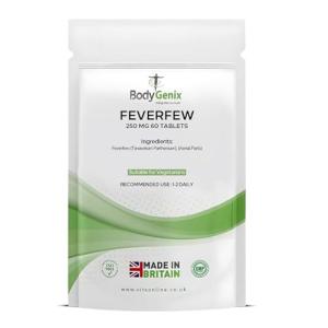 Bodygenix Feverfew 250mg - Migraine Relief Tablets