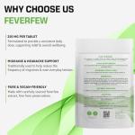 Bodygenix Feverfew 250mg for Migraine Relief