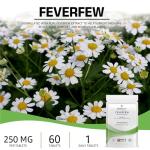 Bodygenix Feverfew 250mg - Migraine Relief Tablets