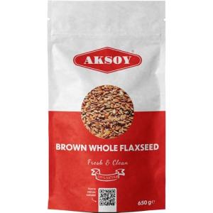 Aksoy Brown Whole Flaxseed 650g - Non-GMO Superfood