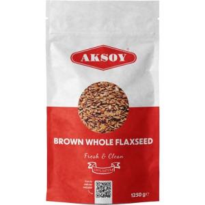 Aksoy Brown Whole Flaxseed - 1250g, Non-GMO