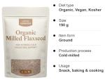 Organic Milled Flaxseed for Baking 190g