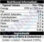 Organic Golden Linseeds 1Kg - Whole Flaxseed