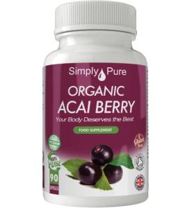 Organic Acai Berry Antioxidant Capsules 500mg x 90