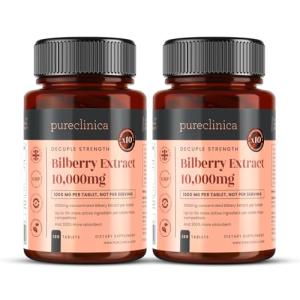High Strength Bilberry Extract 10,000mg - 360 Tablets