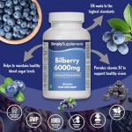Bilberry Plus Extract 6,000mg with B2 - 90 Tablets