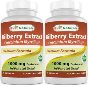 Bilberry Extract 1000mg for Healthy Vision