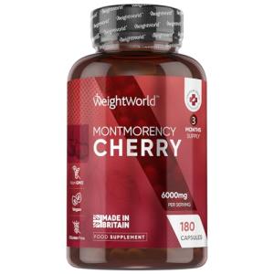 Montmorency Cherry 6000mg Capsules - Vegan - 180 Count