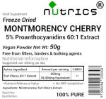 Nutrics Pure Montmorency Tart Cherry Extract Powder