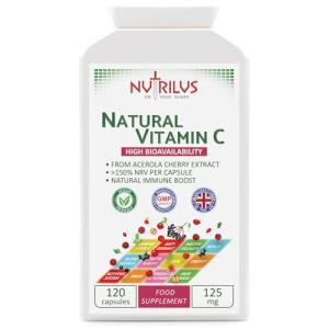 Nutrilus Acerola Cherry Vitamin C Capsules 500mg